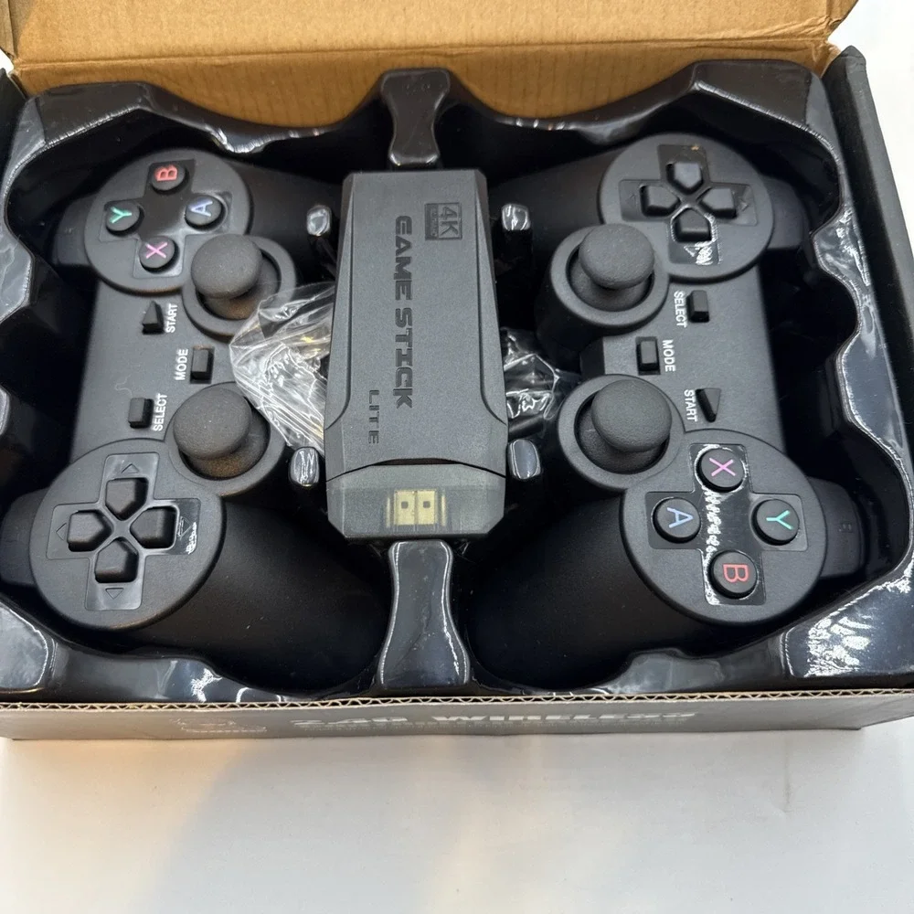 GAME CONTROLLERS 4K HD Video Game Console 20000+ Retro TV Stick 64G‎ 2Wireless